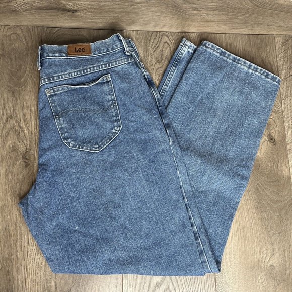Lee Denim - Lee Relaxed Jeans Womens 14 Medium Straight Leg Regular Blue jeans Denim